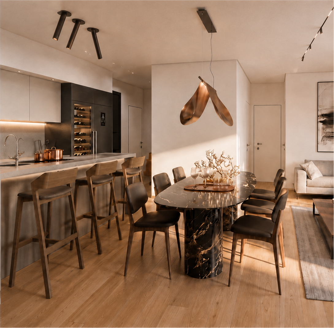 Cucina e zona pranzo